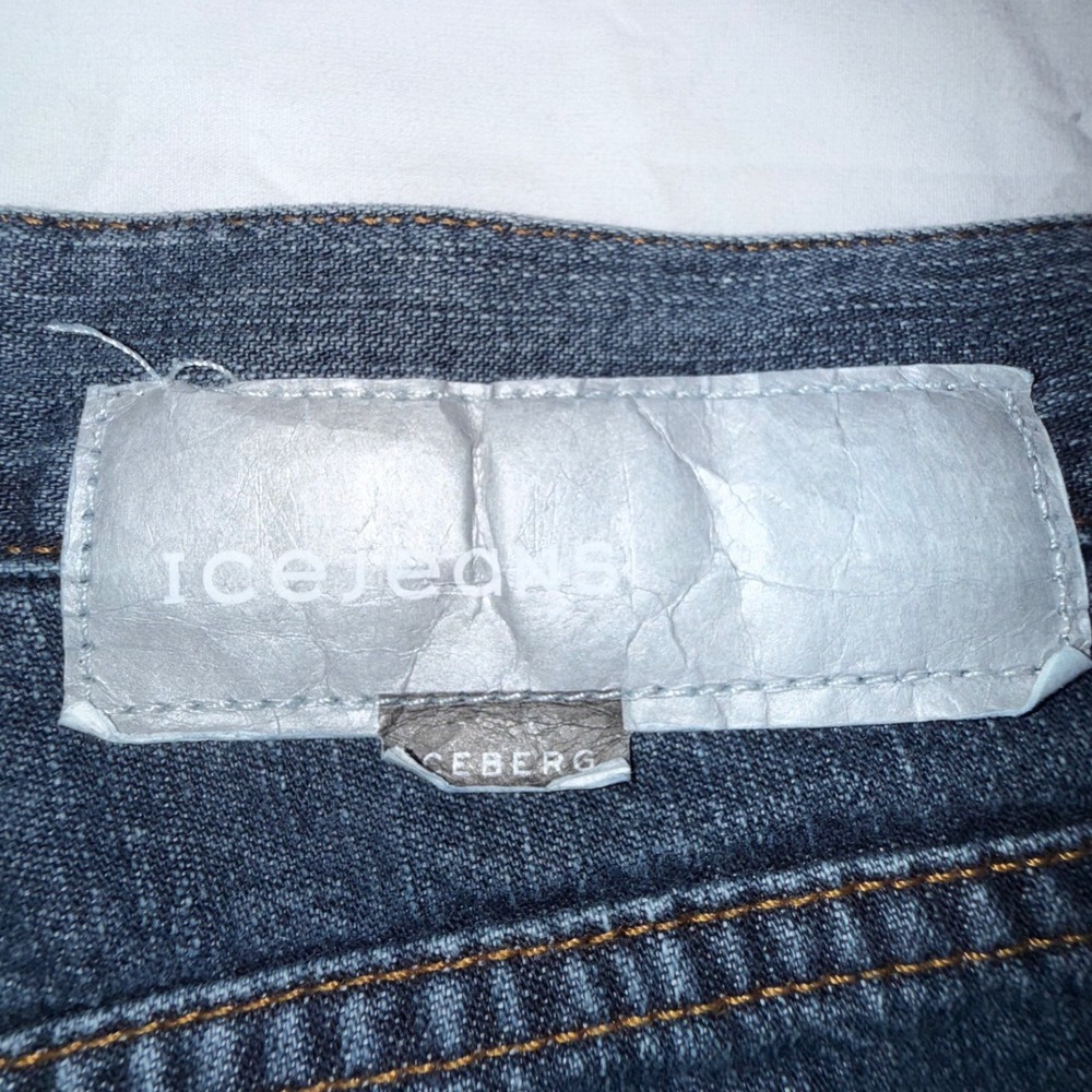 Iceberg Icejeans Capri Denim Pants Womens 28 Blue Made in Italy Pointed Hem - Picture 3 of 10